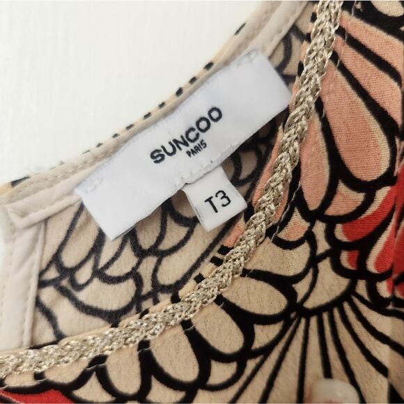 Suncoo Paris Cream Coral Seashell Strappy Blouse T3 large - Picture 4 of 8